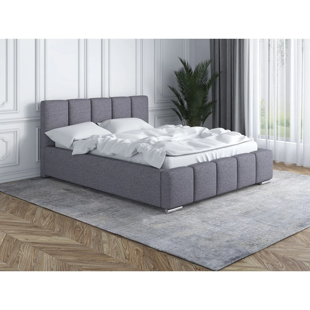 Łóżko sypialniane LEA piękne łoże małżeńskie w całości tapicerowane