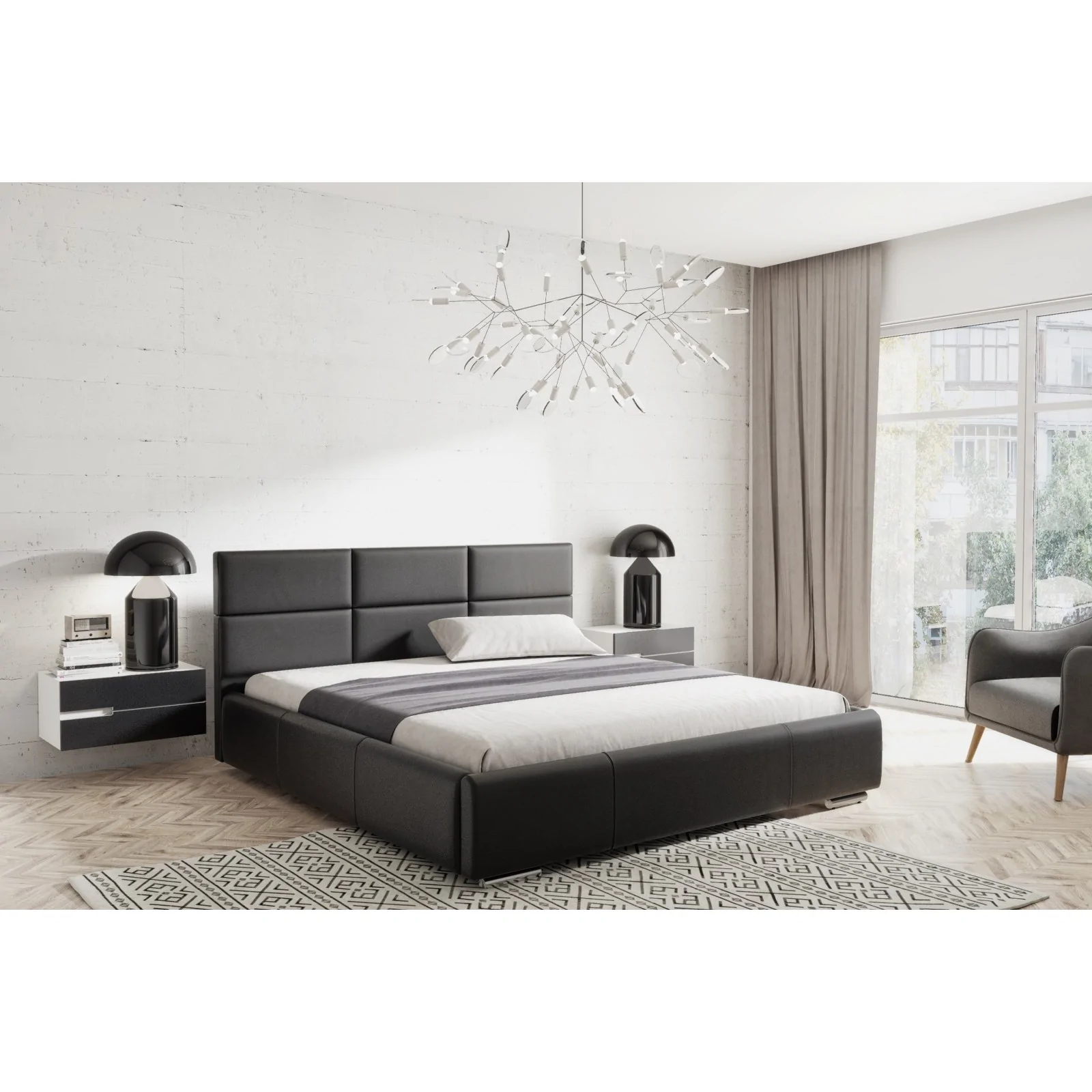 Łóżko sypialniane Candy, Łoże tapicerowane