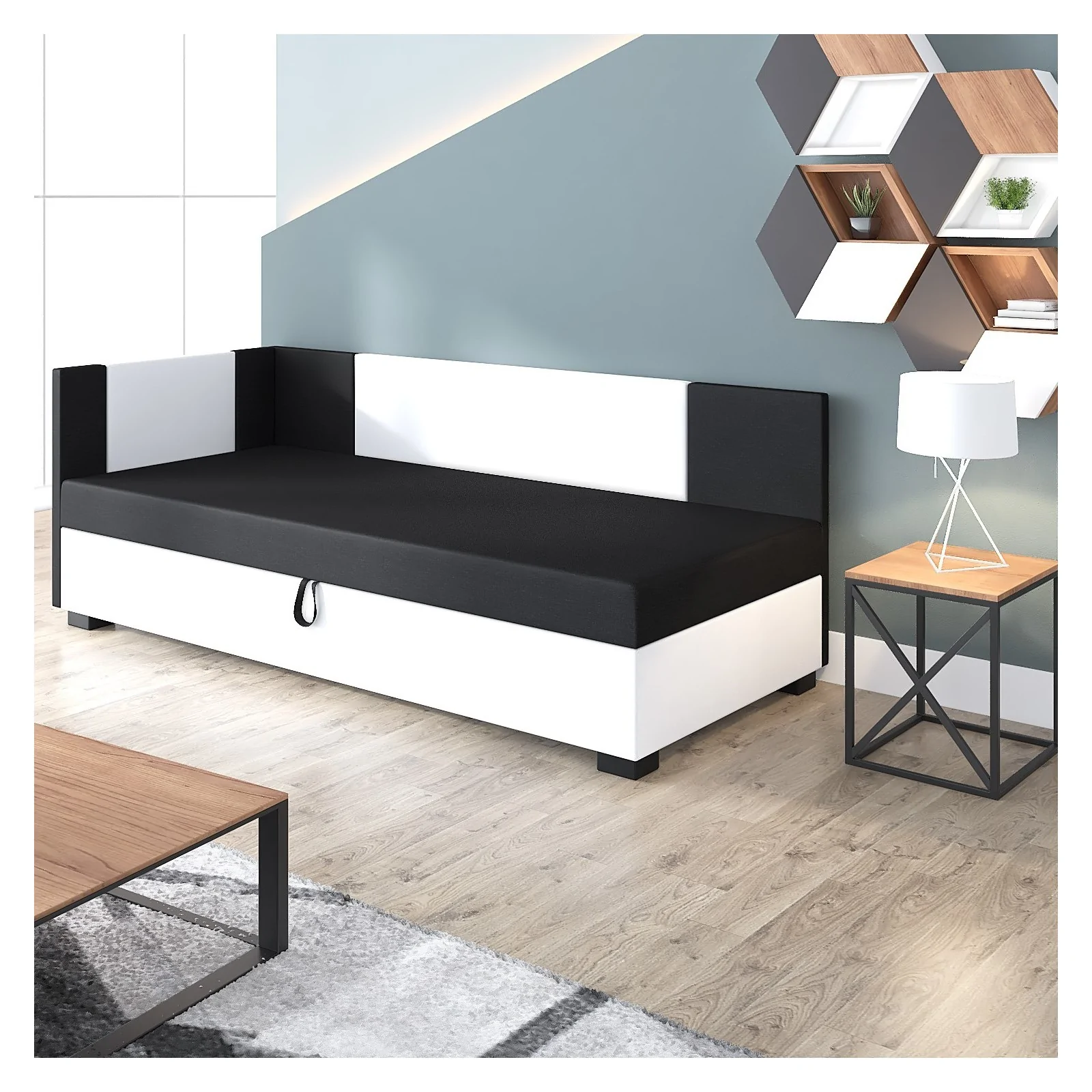 Łóżko z materacem Tapczan jednoosobowy młodzieżowy Axel+