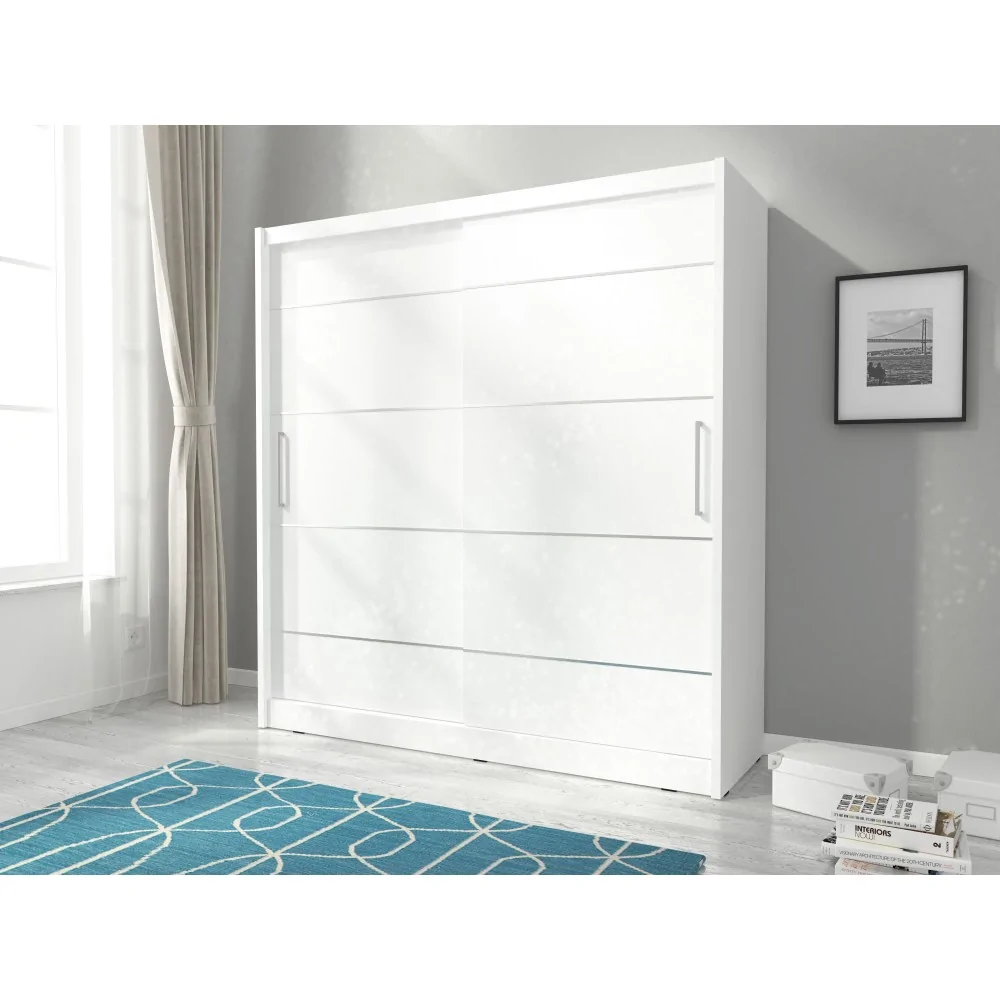 Szafa Maja z dekoracją 200cm Biała