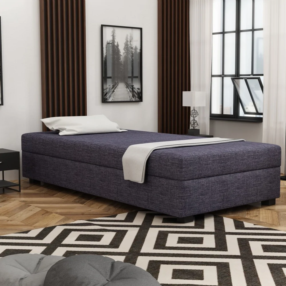 Łóżko jednoosobowe Tapczan z materacem Iwo 90/195