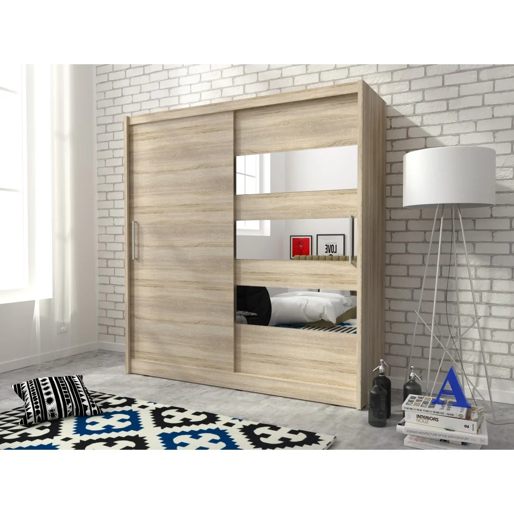 Szafa Maja 3 z lustrem sonoma 200 cm