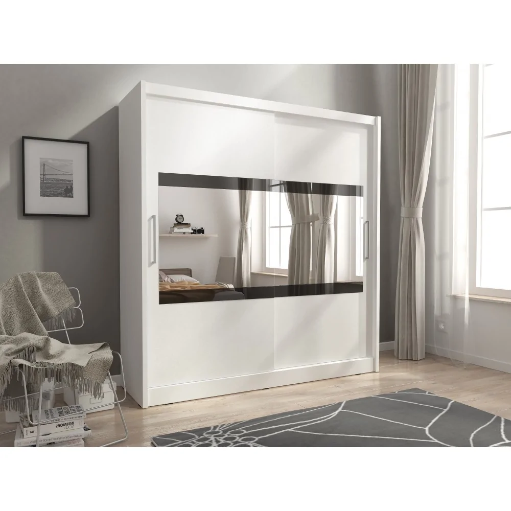 Szafa Maja 4 z lustrem biała 200 cm