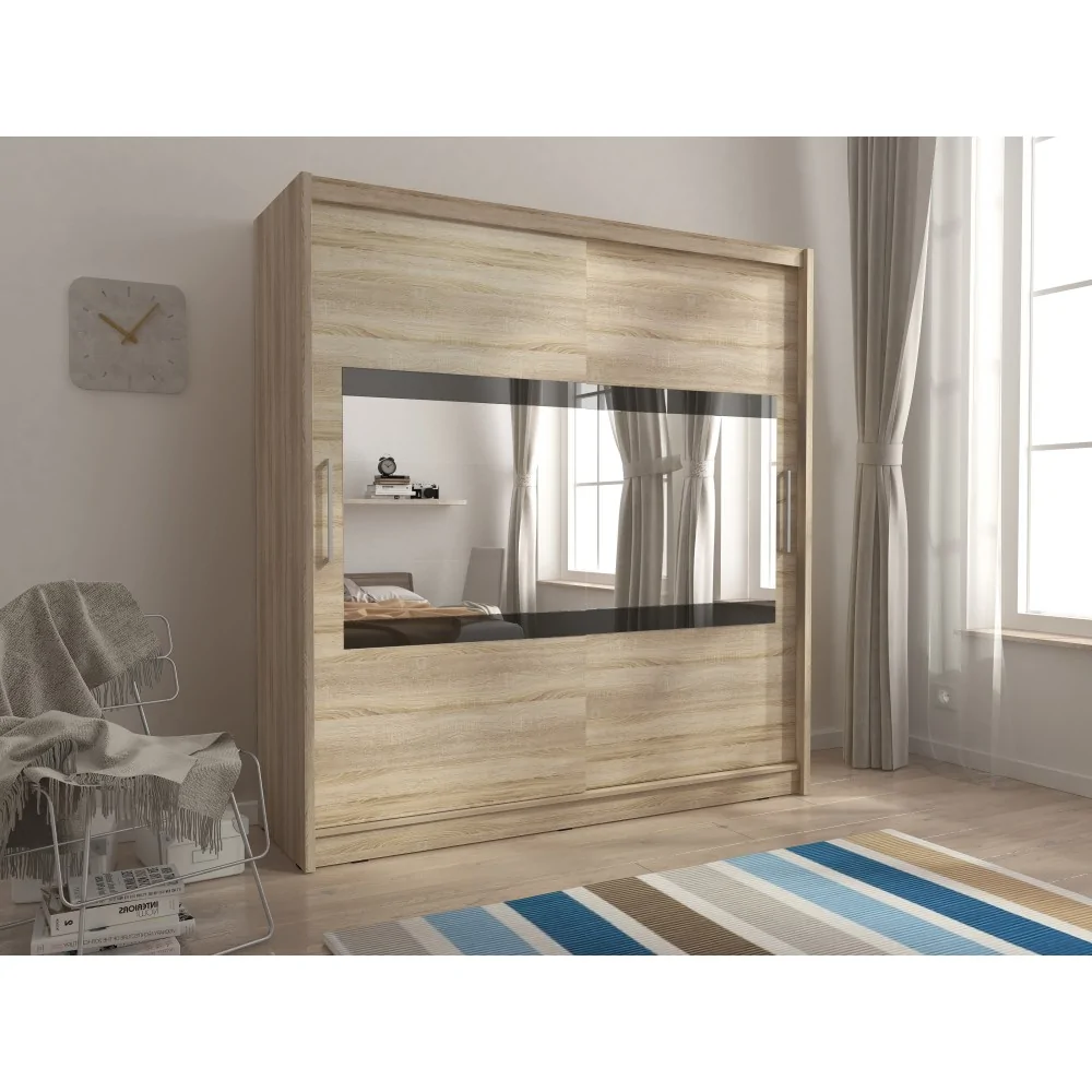 Szafa Maja 4 z lustrem sonoma 200 cm