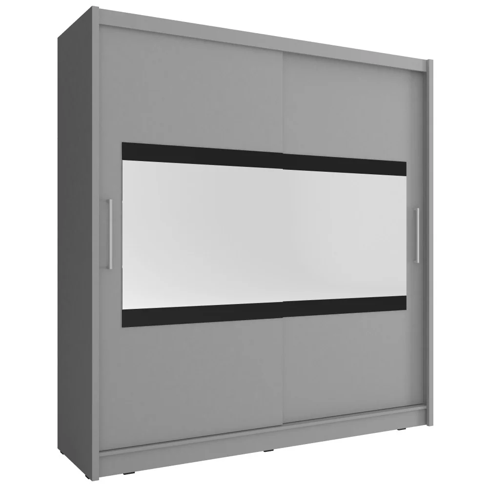 Szafa Maja 4 z lustrem grafit 200 cm