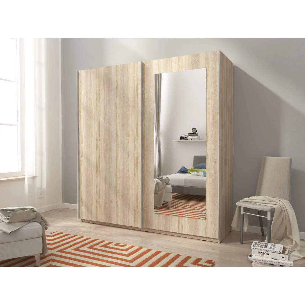 Szafa Mika 8 sonoma z lustrem 150 cm
