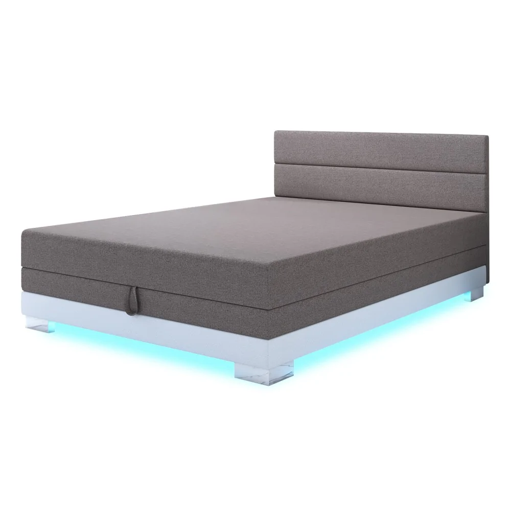 Tapczan dwuosobowy 140x200 Łóżko tapicerowane z pojemnikiem Torin