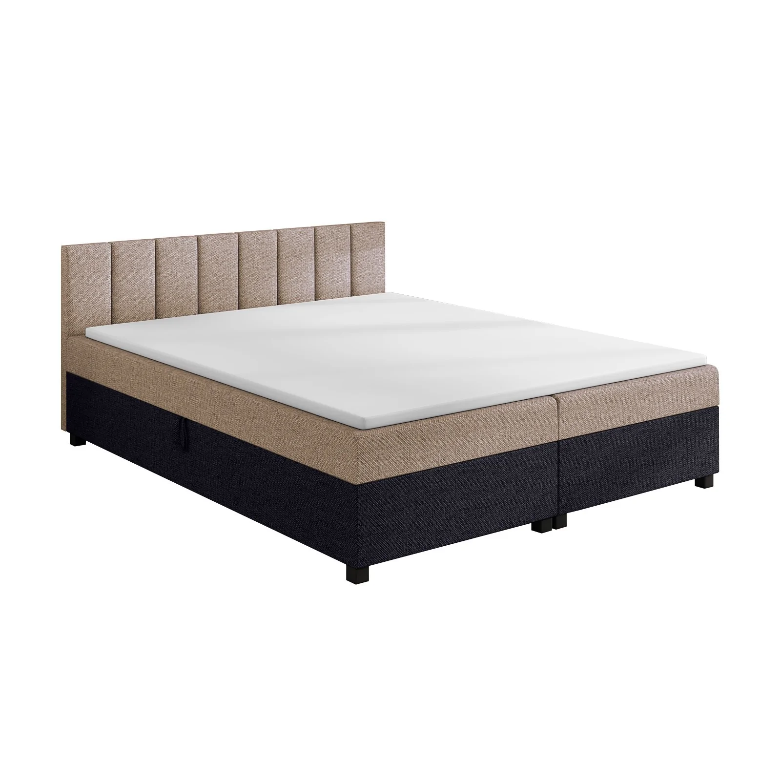 Tapczan dwuosobowy z pojemnikiem na pościel 160x200 Łóżko do sypialni Leo