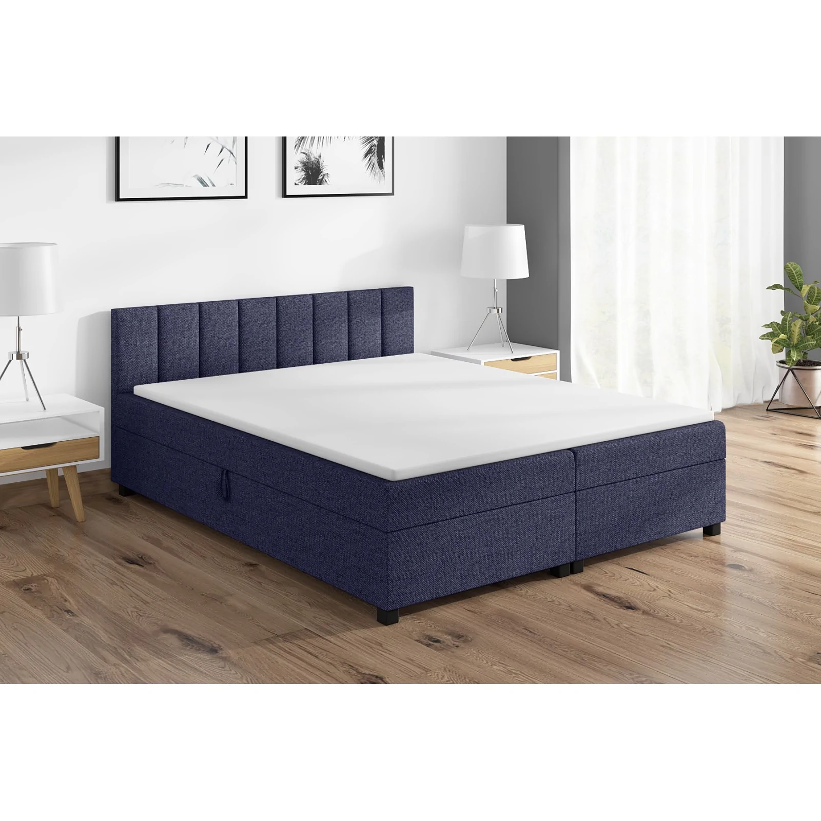 Tapczan dwuosobowy 140x200 Łóżko Leo z Materacem Gratis