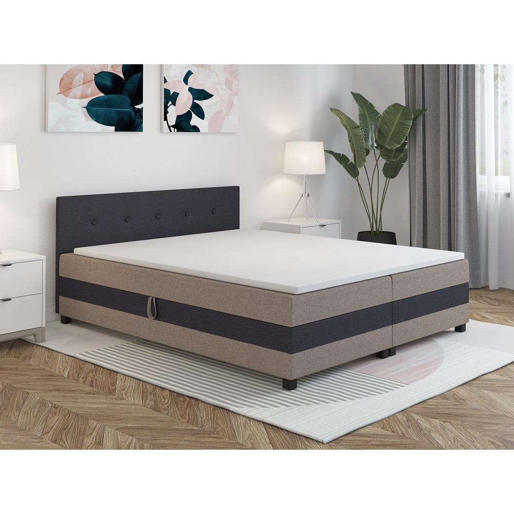 Tapczan dwuosobowy 140x200 Ilia Łóżko do sypialni z pojemnikiem na pościem Tapczan dwuosobowy 140x200 Ilia Łóżko do sypialni z pojemnikiem na pościem