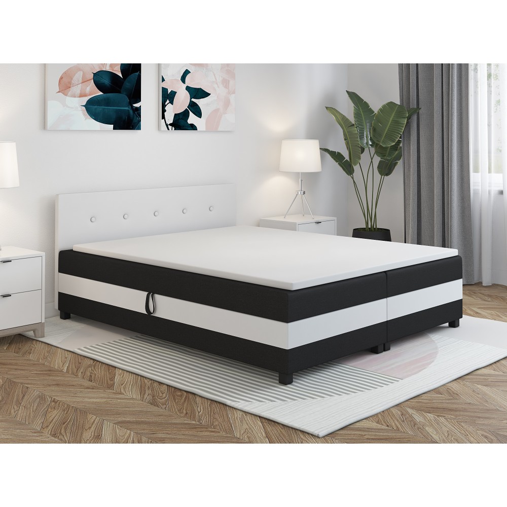 Łóżko 160x200 Tapczan dwuosobowy z pojemnikiem na pościel Ilia Łóżko 160x200 Tapczan dwuosobowy z pojemnikiem na pościel Ilia