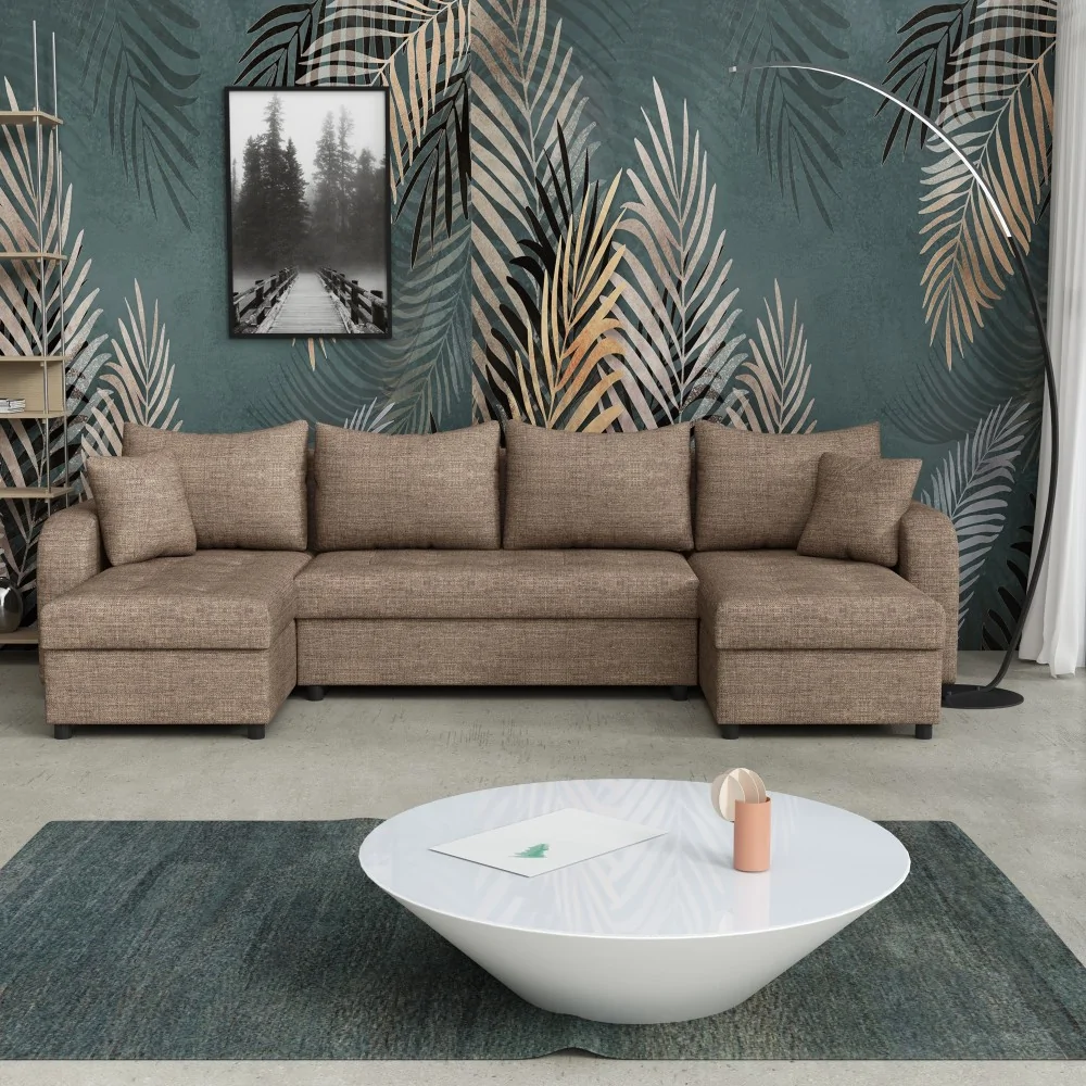 Duży narożnik z funkcją spania Wypoczynek do salonu Brenda Duży narożnik z funkcją spania Wypoczynek do salonu Brenda