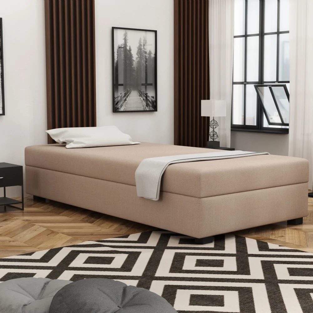 Łóżko jednoosobowe Tapczan z pojemnikiem Iwo 110/195 Łóżko jednoosobowe Tapczan z pojemnikiem Iwo 110/195