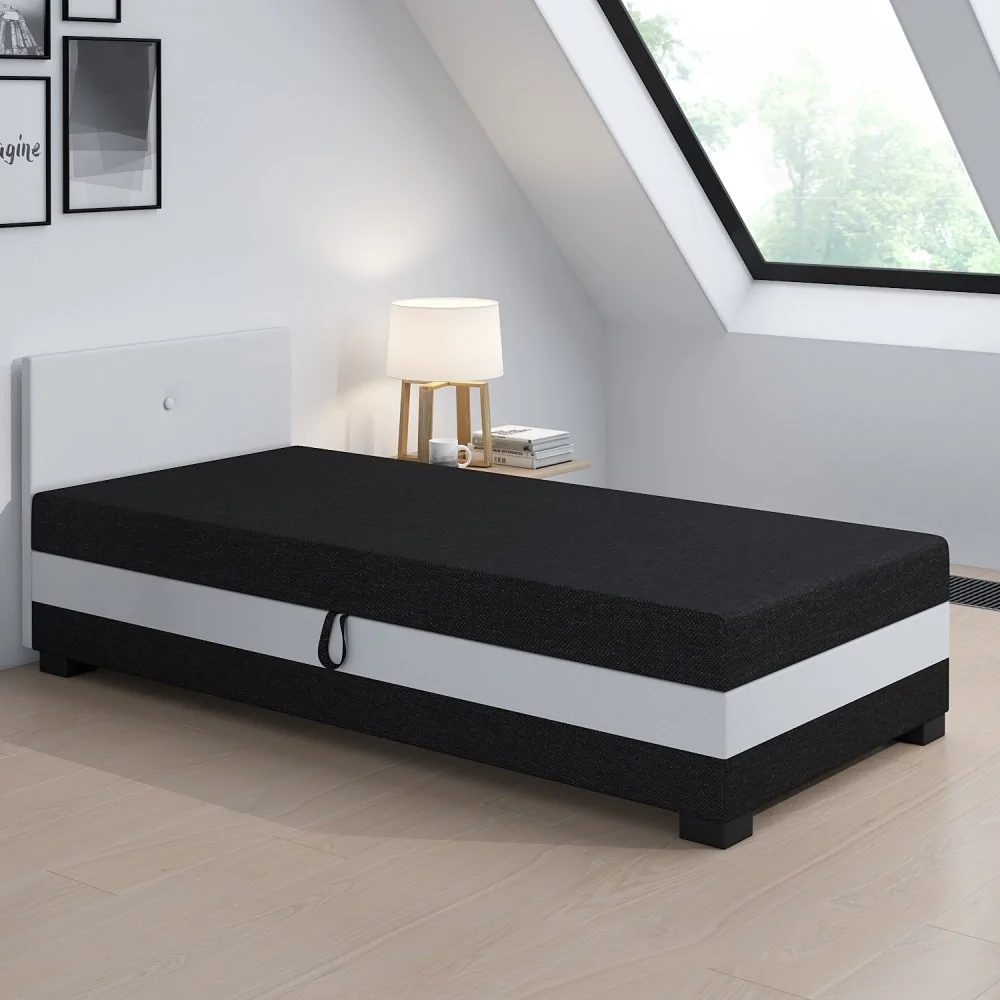 Ilia tapczan jednoosobowy z pojemnikiem Łóżko młodzieżowe dla studenta