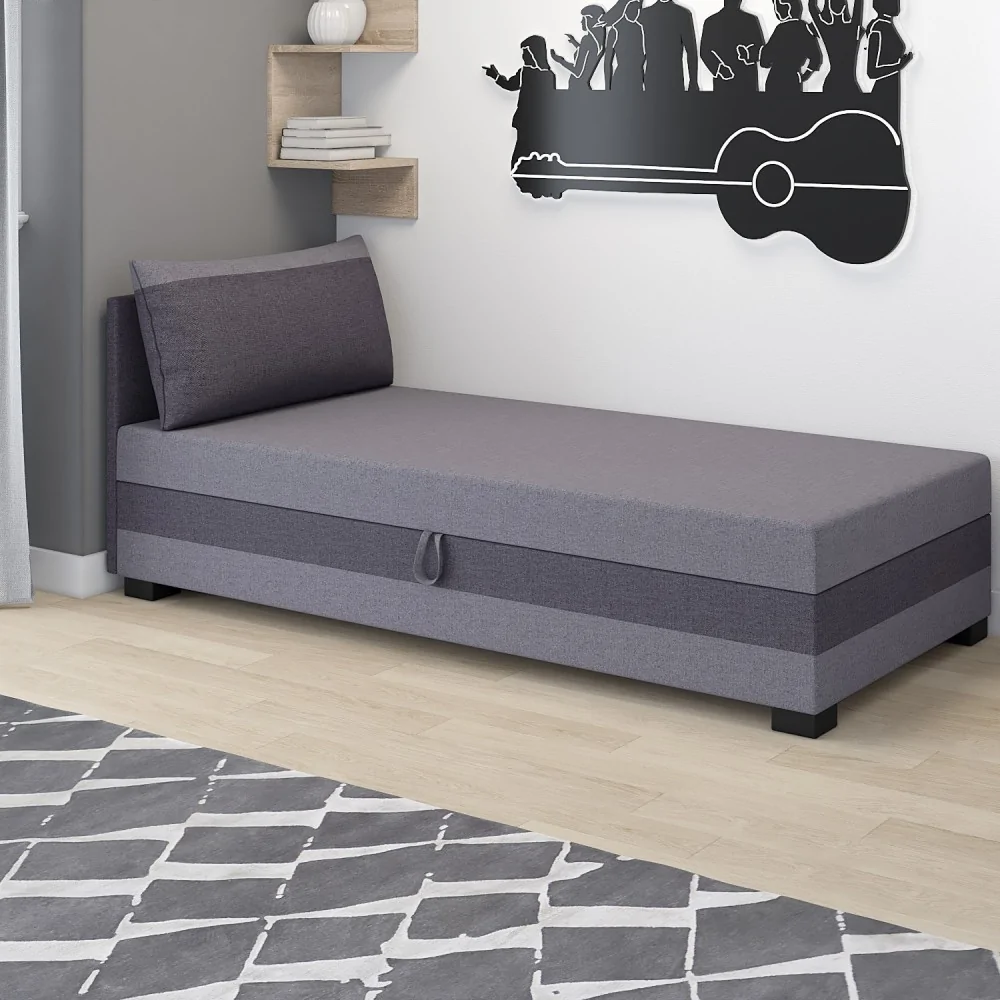 Tapczan 120x200 Ilia Łóżko jednoosobowe z poduszką Tapczan 120x200 Ilia Łóżko jednoosobowe z poduszką