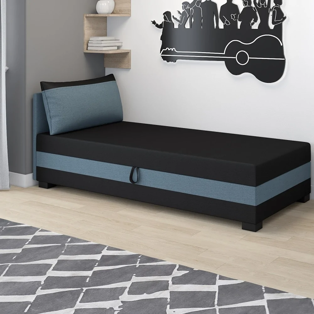 Tapczan 110x200 Ilia Łóżko jednoosobowe młodzieżowe z poduszką Tapczan 110x200 Ilia Łóżko jednoosobowe młodzieżowe z poduszką