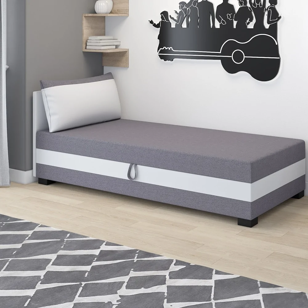 Tapczan 90x200 Ilia Łóżko młodzieżowe jednoosobowe z poduszką Tapczan 90x200 Ilia Łóżko młodzieżowe jednoosobowe z poduszką