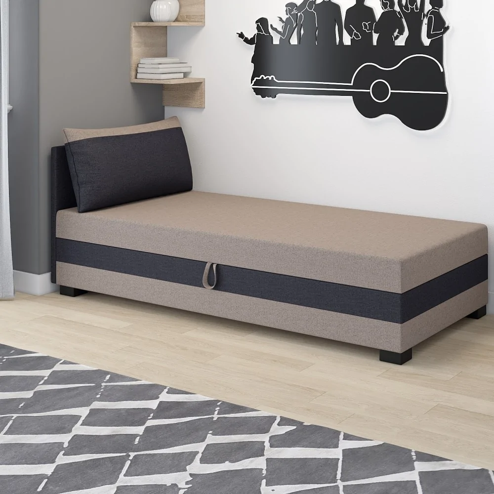 Tapczan młodzieżowy 80x200 Ilia Łóżko jednoosobowe z poduszką Tapczan młodzieżowy 80x200 Ilia Łóżko jednoosobowe z poduszką