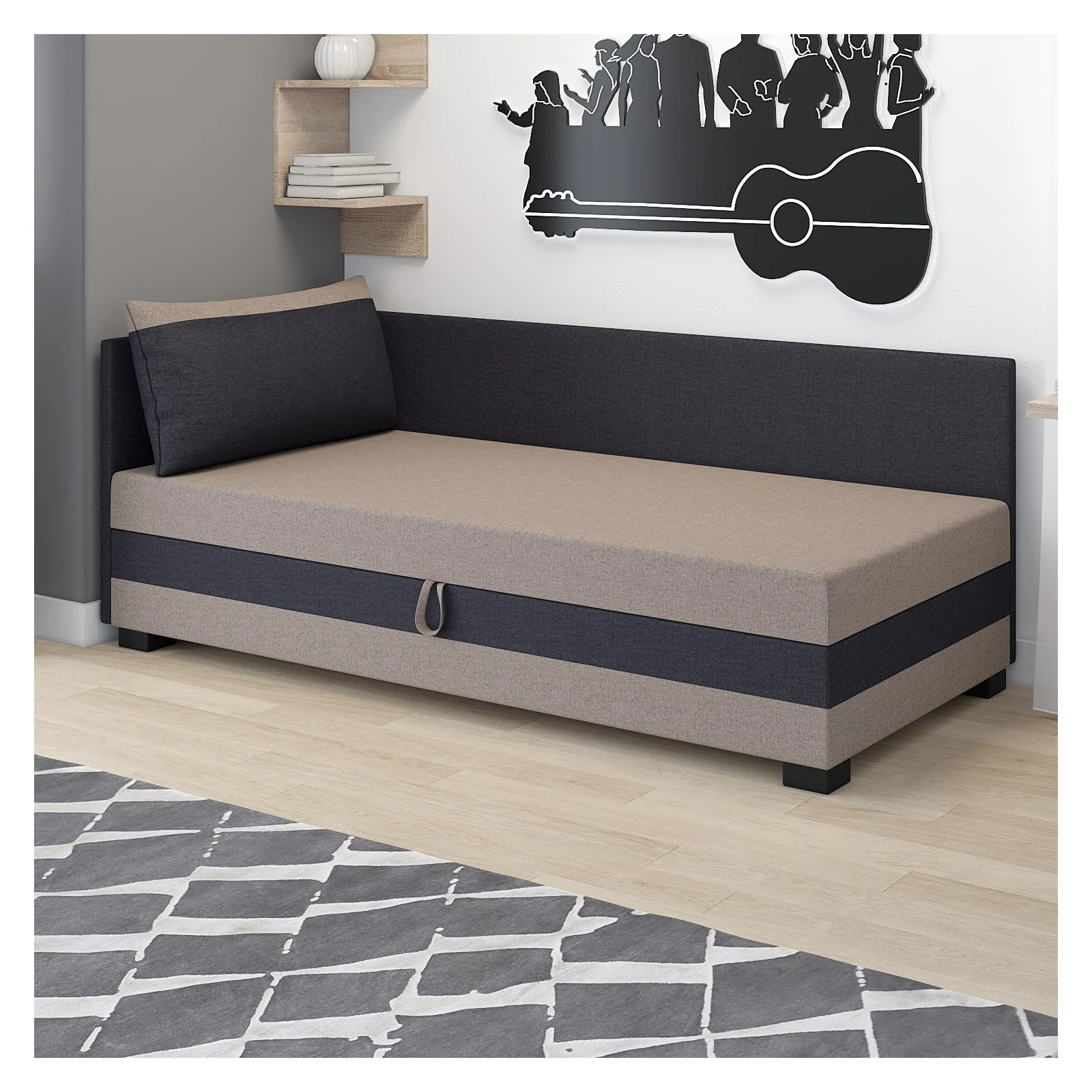 Ilia+ tapczan jednoosobowy + poduszka Gratis Łóżko młodzieżowe dla studenta