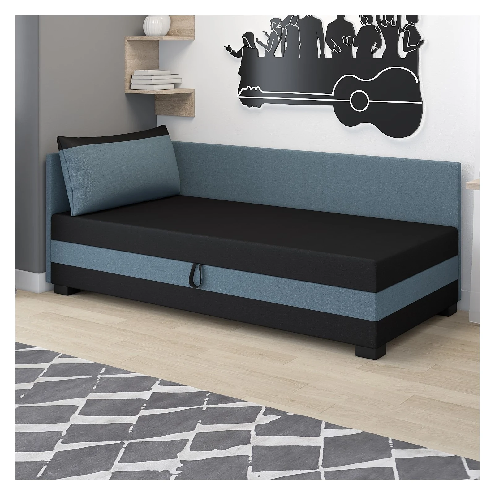 Łóżko jednoosobowe Ilia+ z poduszką Gratis Tapczan 110x195