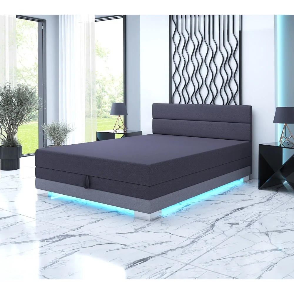 Łóżko do sypialni 100x200 Tapczan jednoosobowy młodzieżowy z materacem Torin