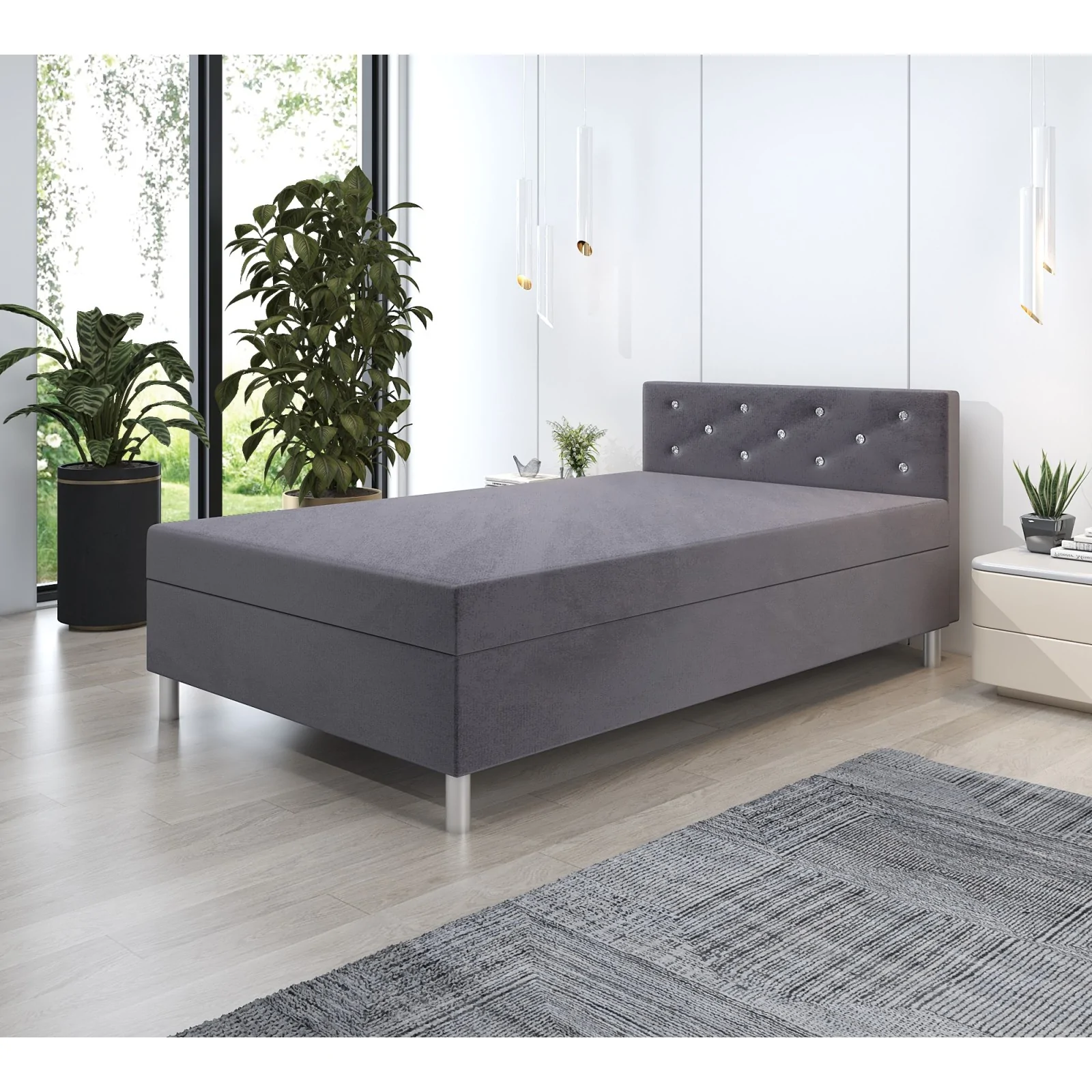 Tapczan jednoosobowy Princess 80x200 Łóżko z materacem