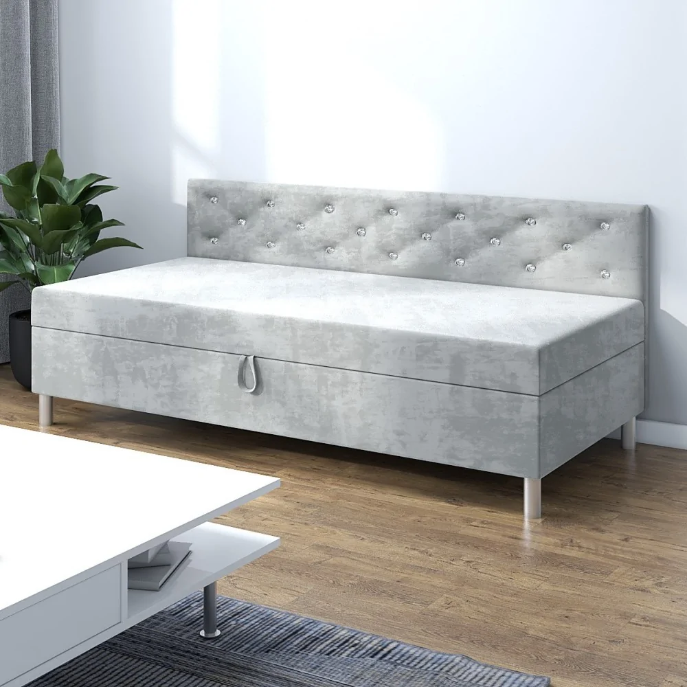 Tapczan jednoosobowy Princess+ bok 80x195 Łóżko młodzieżowe z oparciem Tapczan jednoosobowy Princess+ bok 80x195 Łóżko młodzieżowe z oparciem