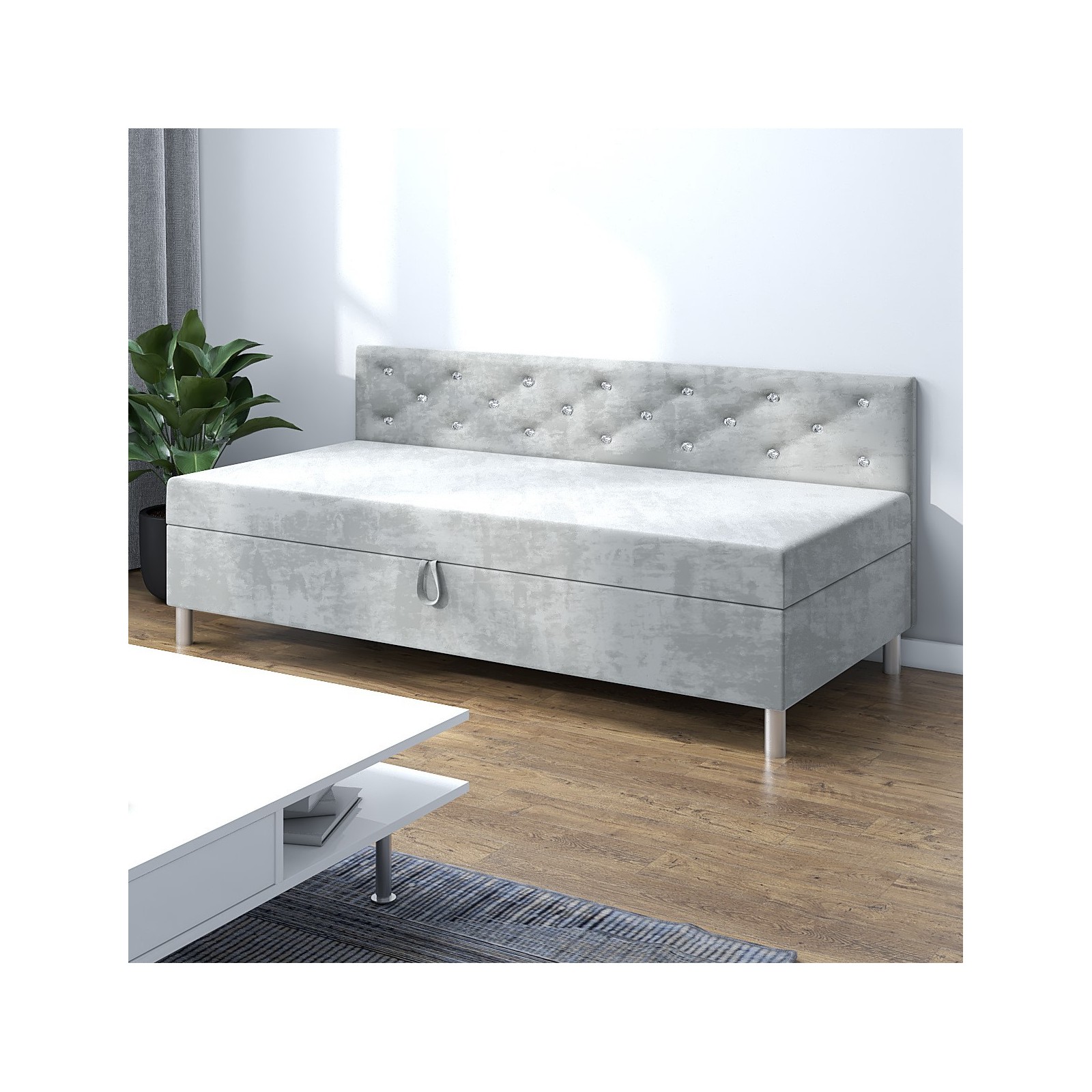 Tapczan jednoosobowy Princess+ bok 80x195 Łóżko młodzieżowe z oparciem