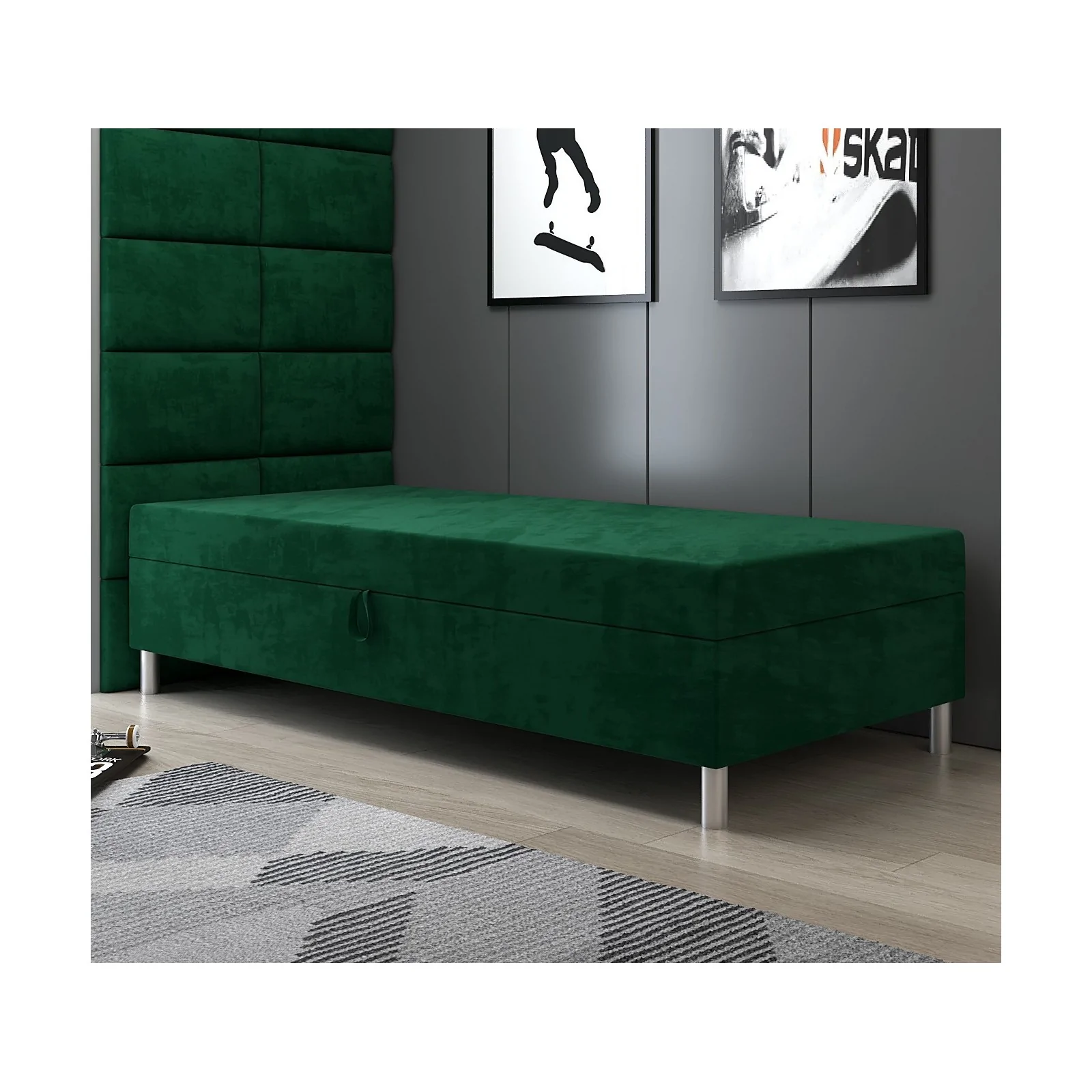 Tapczan Prince 110x195 Łóżko młodzieżowe z pojemnikiem