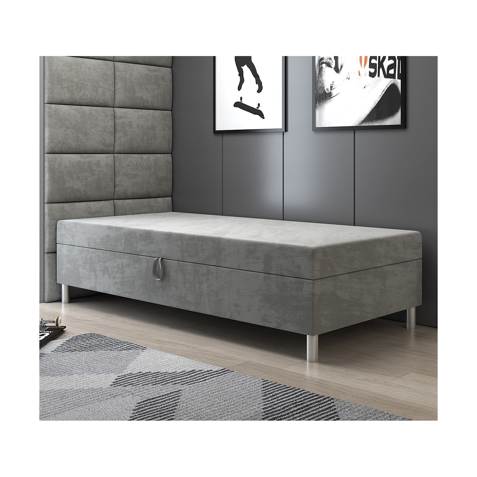 Tapczan 120x 195 Prince Łóżko młodzieżowe z pojemnikiem