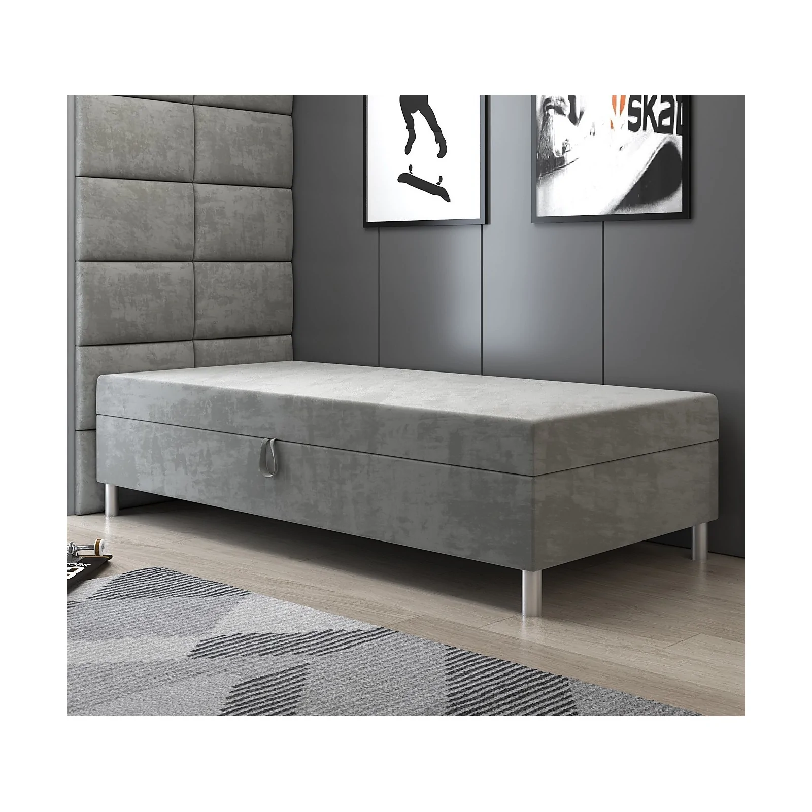 Tapczan 120x 195 Prince Łóżko młodzieżowe z pojemnikiem