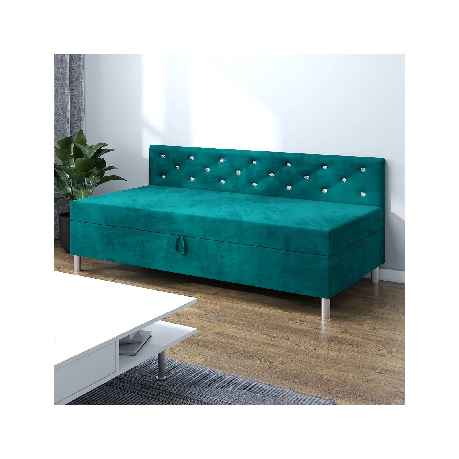 Tapczan Princess+ bok 100x195 Łóżko jednoosobowe młodzieżowe z oparciem