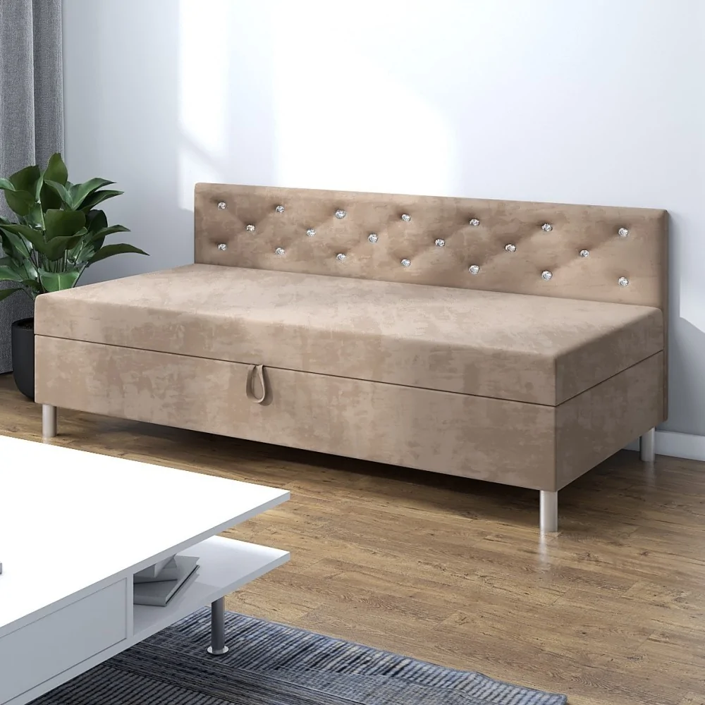 Tapczan Princess+ bok 110x195 Łóżko jednoosobowe młodzieżowe z oparciem