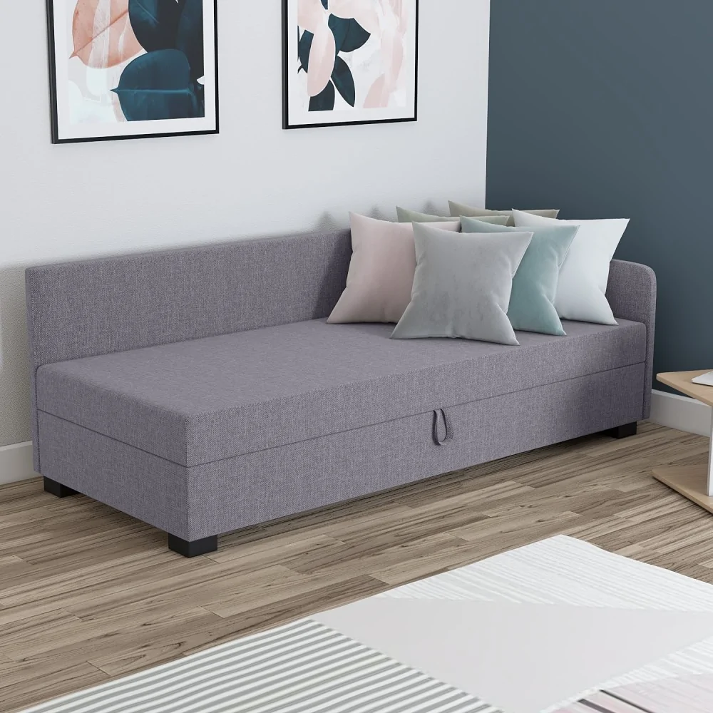 Łóżko jednoosobowe Mia Tapczan z pojemnikiem +poduszka Gratis Łóżko jednoosobowe Mia Tapczan z pojemnikiem +poduszka Gratis