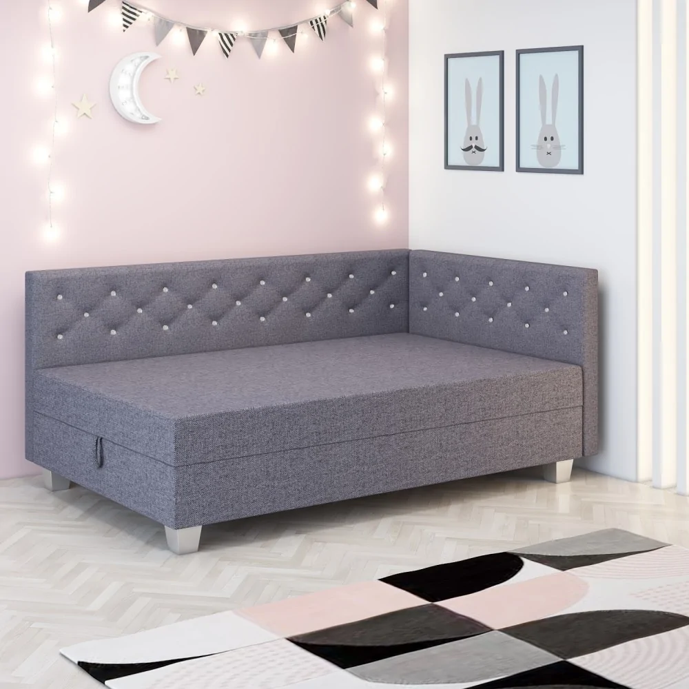 Tapczan z pojemnikiem na pościel Łóżko kontynentalne Lady+