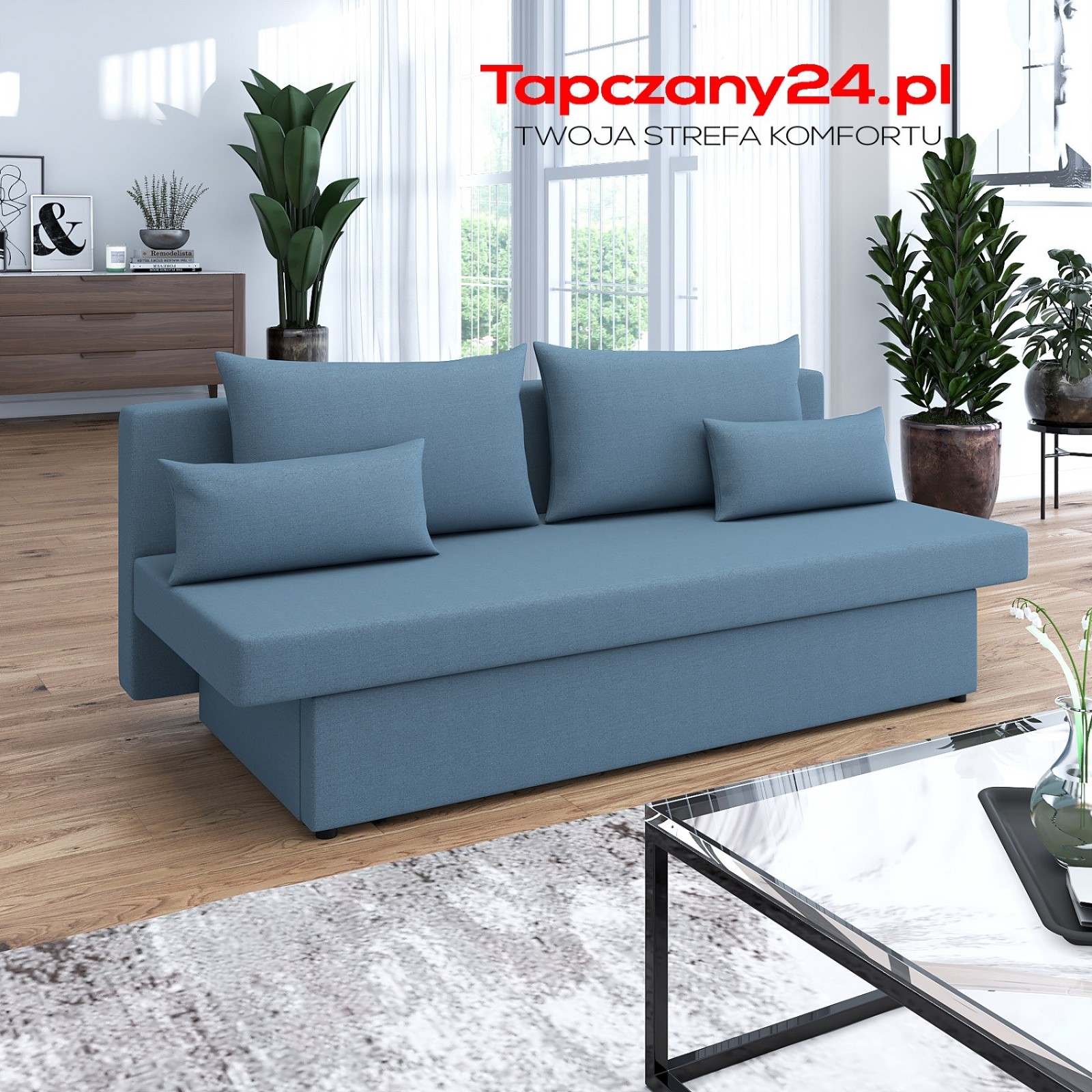 Sofa rozkładana Elia Kanapa Tapczan Wersalka z funkcją spania +Pojemnik