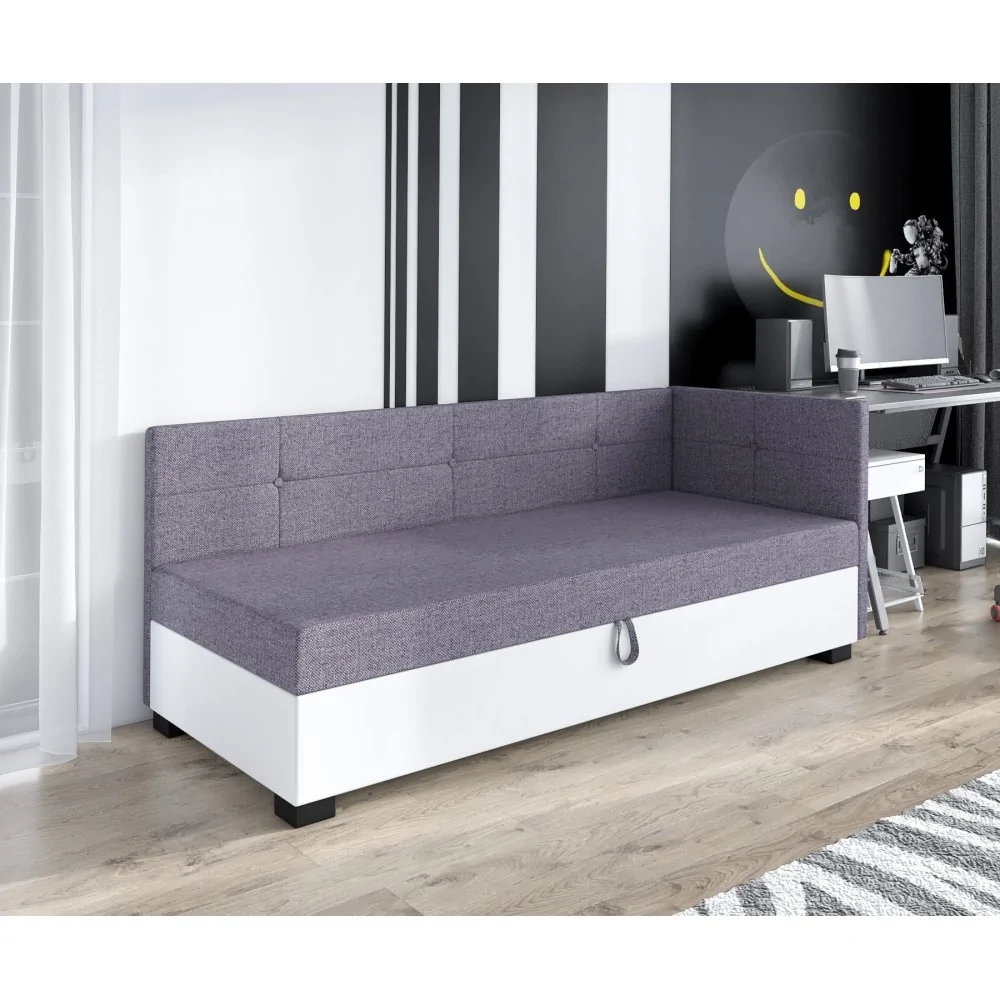 Łóżko młodzieżowe Tapczan narożny Dylan+ materac