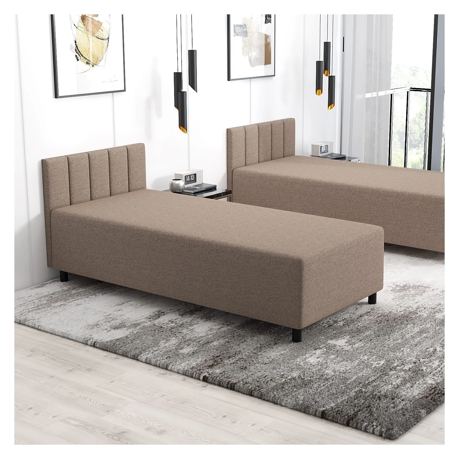 Łóżko jednoosobowe Leo 80x200 Tapczan z materacem