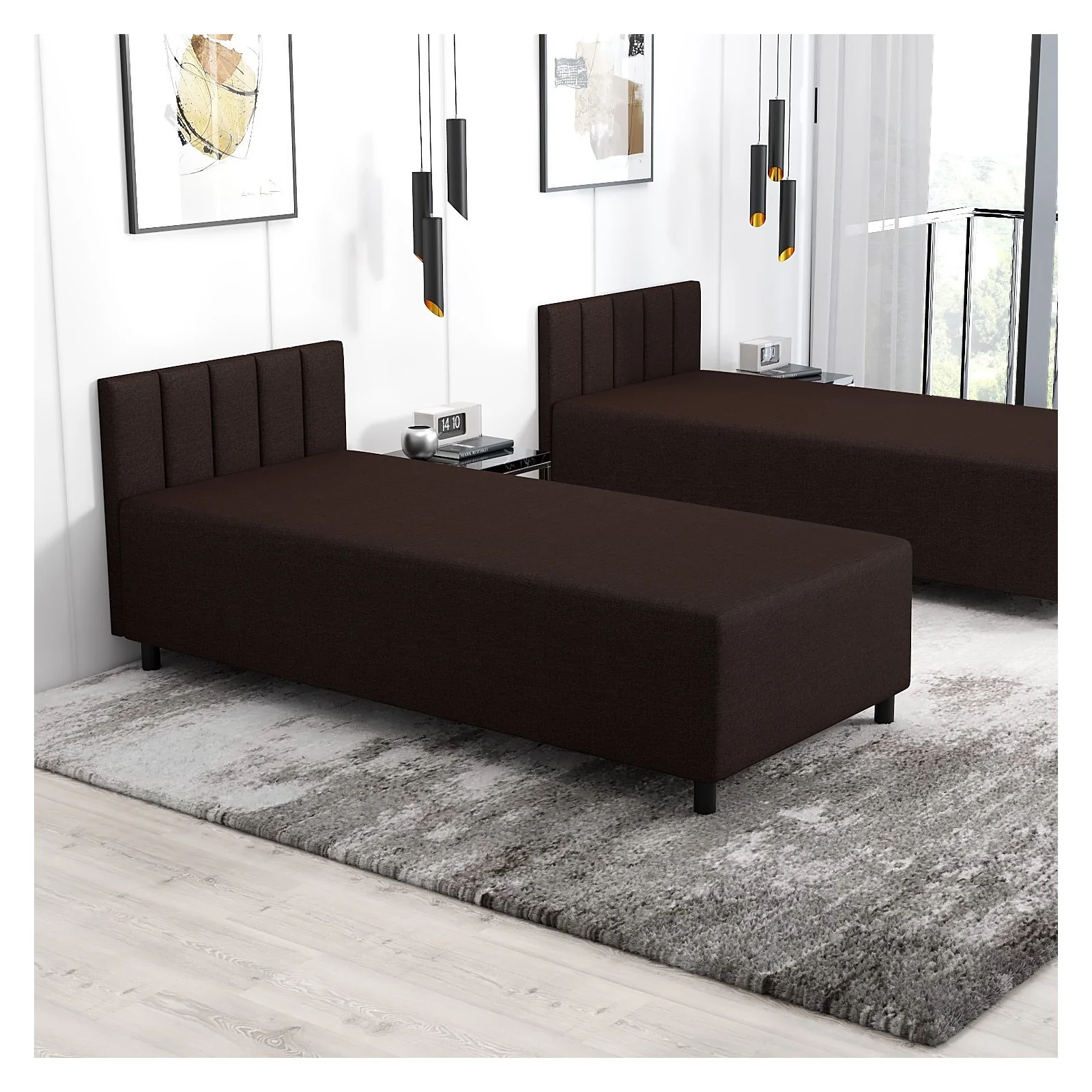 Łóżko jednoosobowe 110x200 Tapczan z materacem Leo