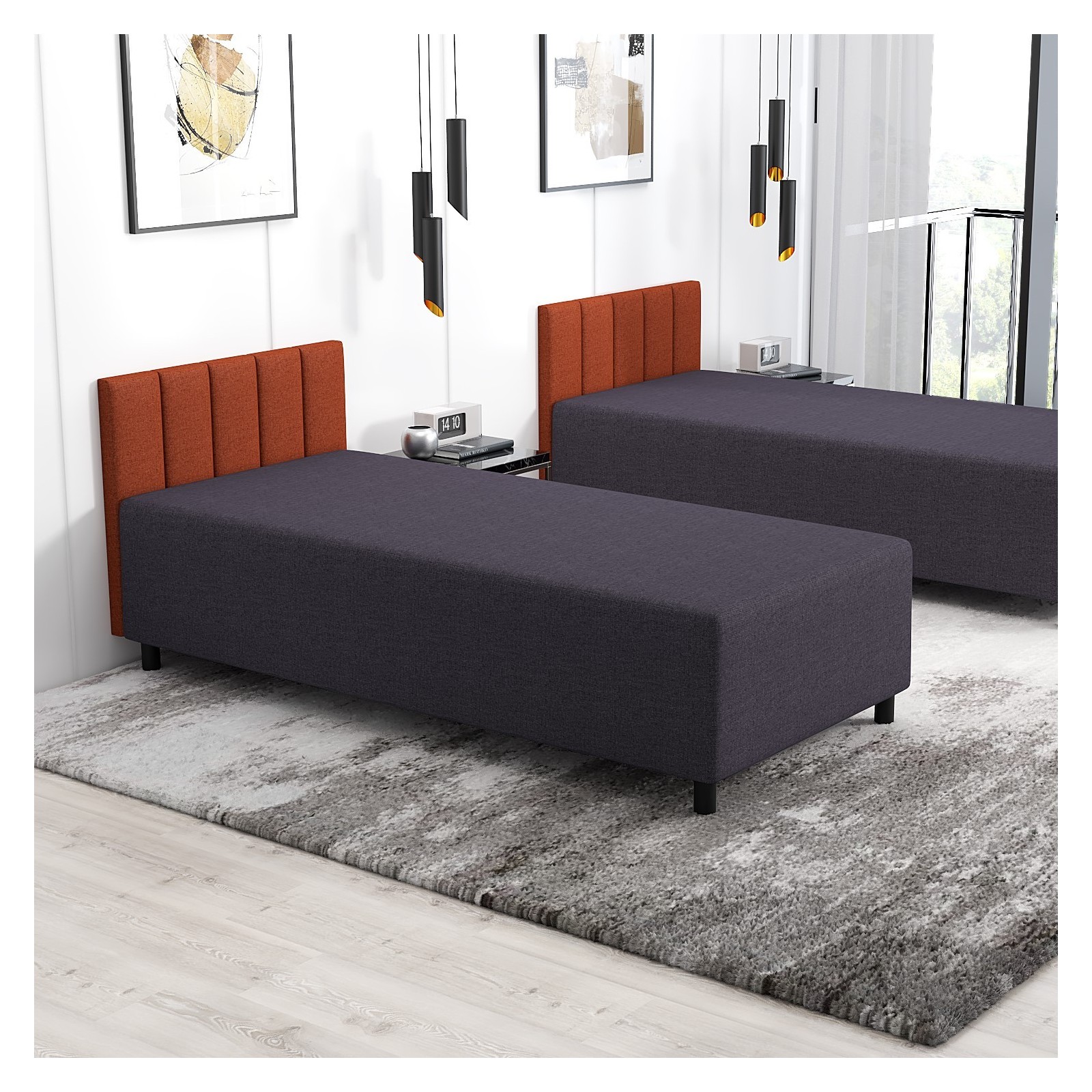 Łóżko jednoosobowe 120x200 Tapczan z materacem Leo