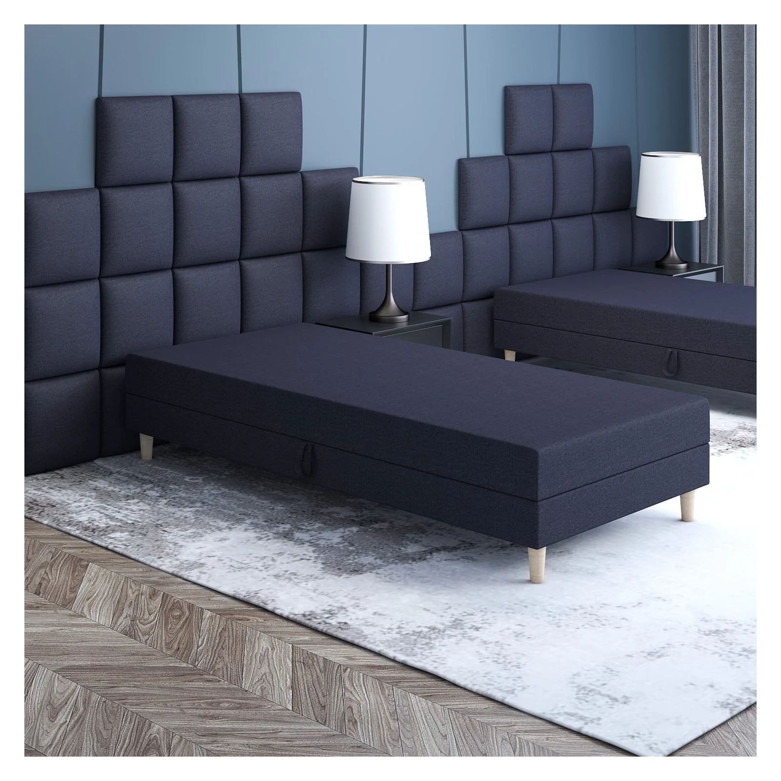 Łóżko jednoosobowe 80x195 Tapczan w stylu skandynawskim Eliot