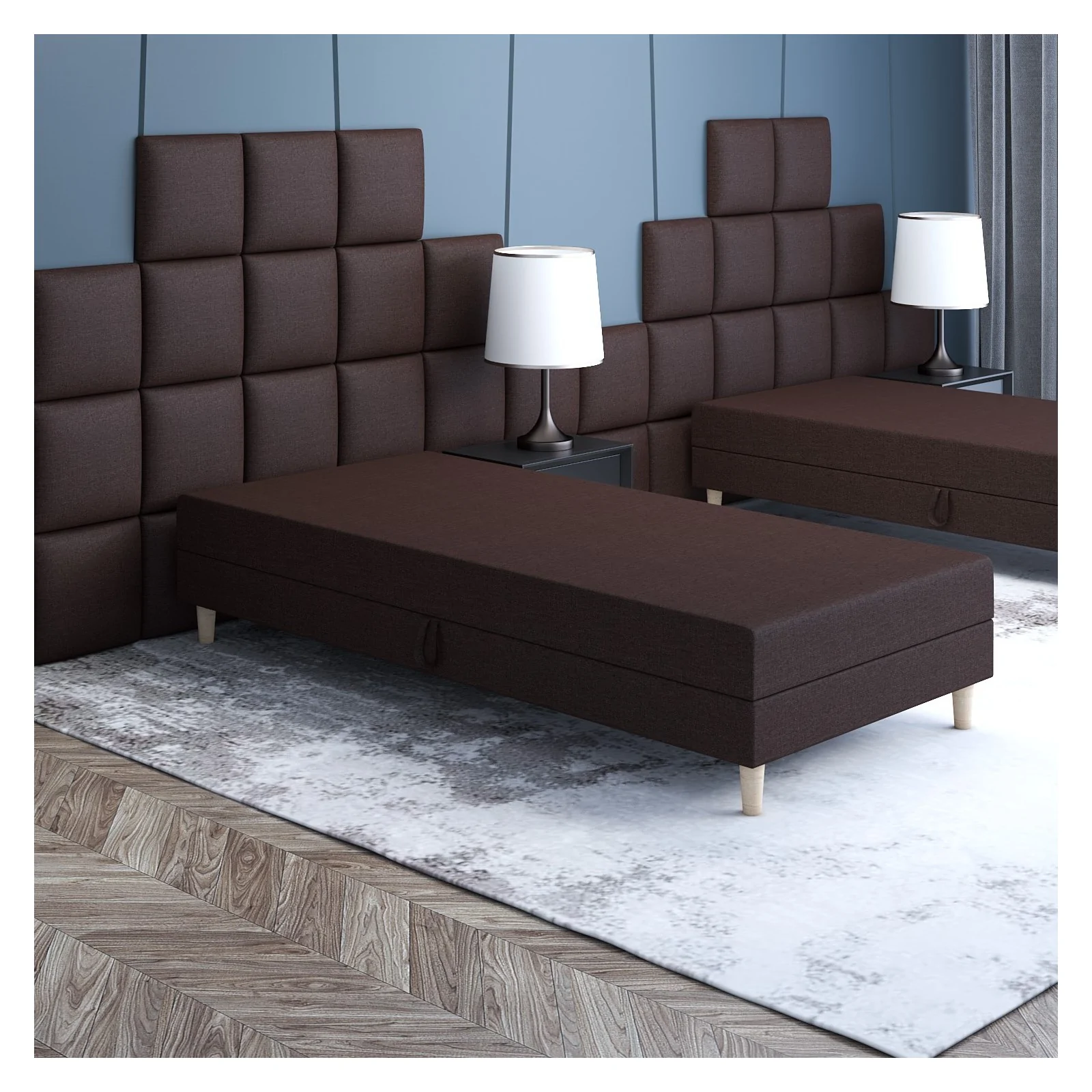 Łóżko jednoosobowe 100x195 Tapczan w stylu skandynawskim Eliot