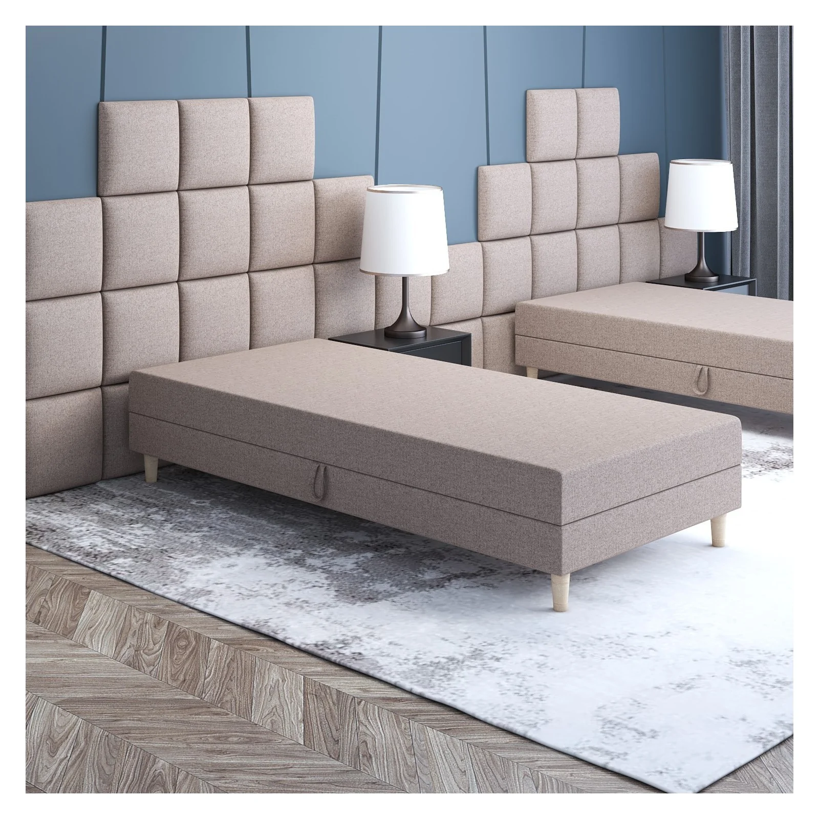 Łóżko jednoosobowe 90x195 Tapczan w stylu skandynawskim Eliot