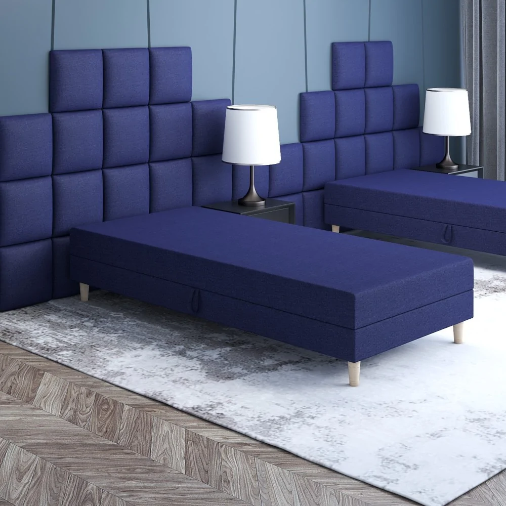 Łóżko jednoosobowe z materacem 110x195 Tapczan w stylu skandynawskim Eliot Łóżko jednoosobowe z materacem 110x195 Tapczan w stylu skandynawskim Eliot