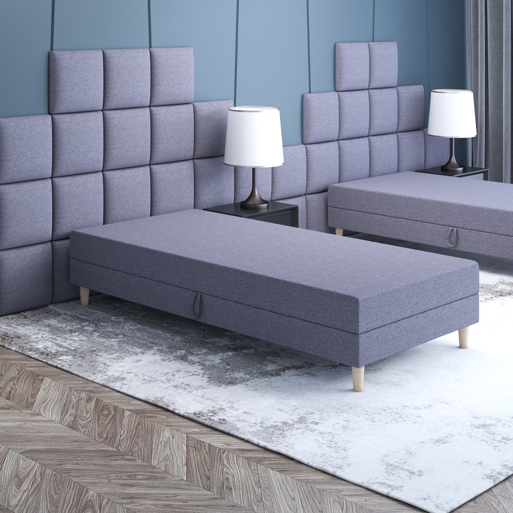 Łóżko jednoosobowe z materacem 120x195 Tapczan w stylu skandynawskim Eliot