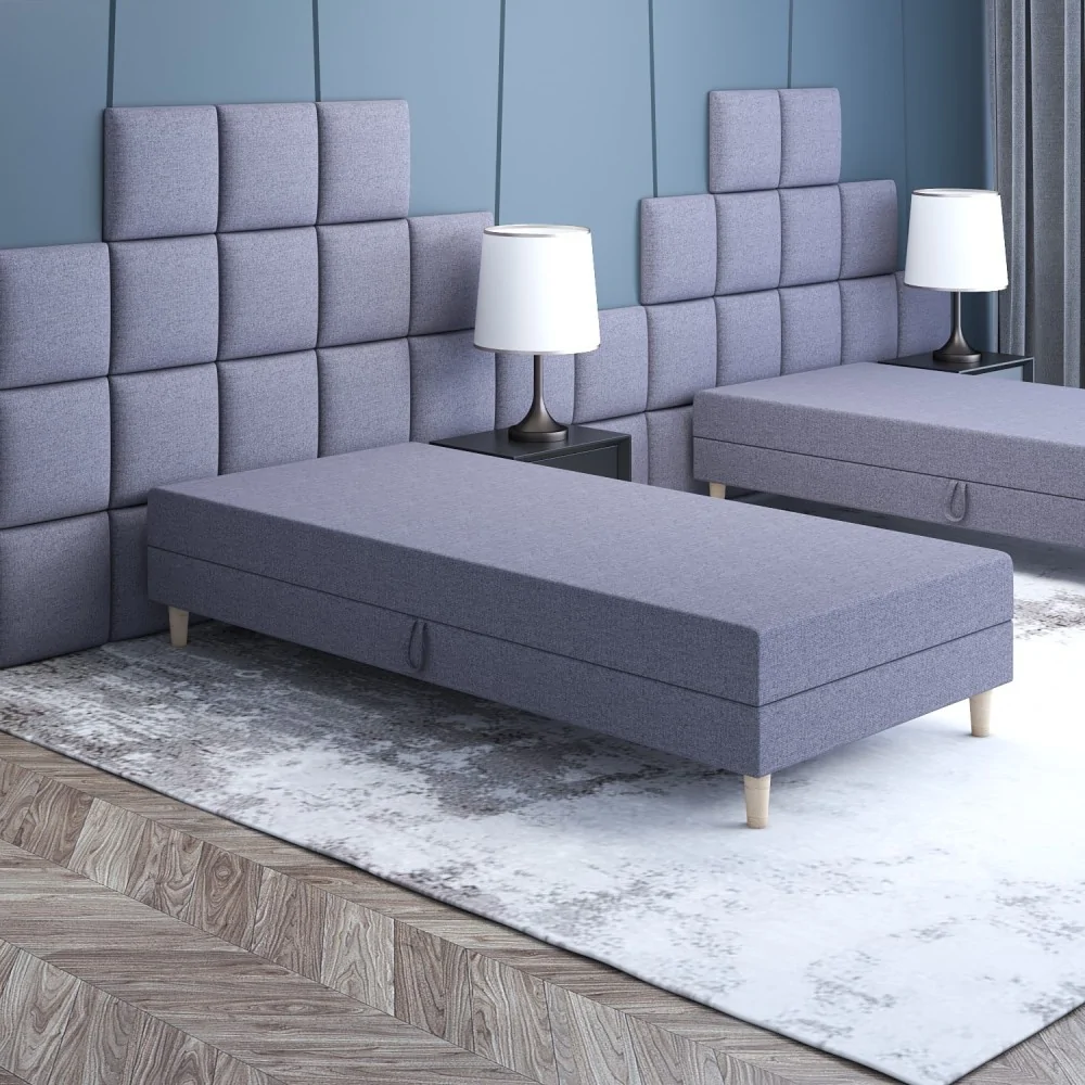 Łóżko jednoosobowe z materacem 120x195 Tapczan w stylu skandynawskim Eliot Łóżko jednoosobowe z materacem 120x195 Tapczan w stylu skandynawskim Eliot