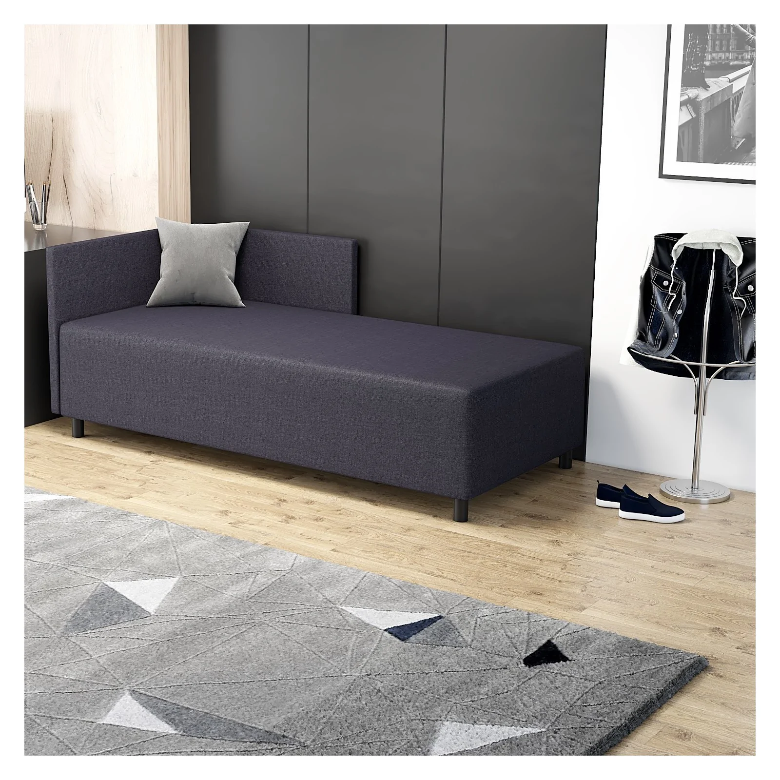 Łóżko jednoosobowe z materacem Tapczan Ben 100x195