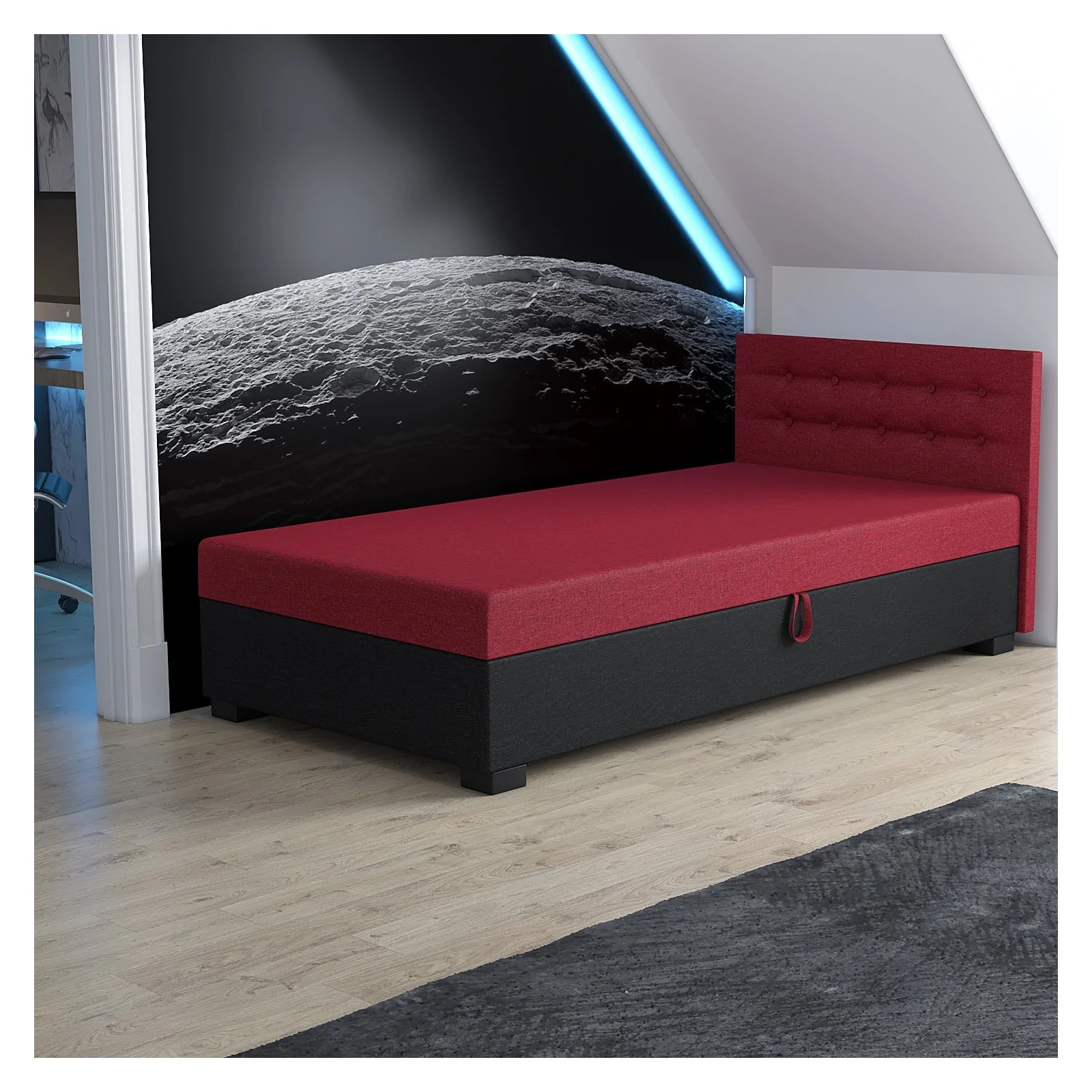 Tapczan jednoosobowy z pojemnikiem Olaf