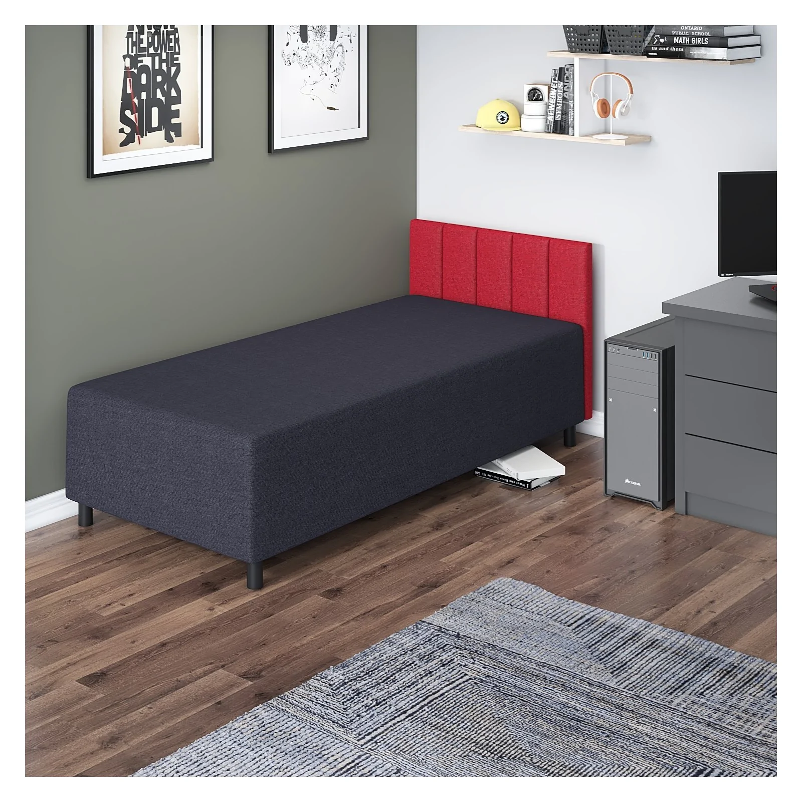 Łóżko jednoosobowe Tapczan z materacem Leo