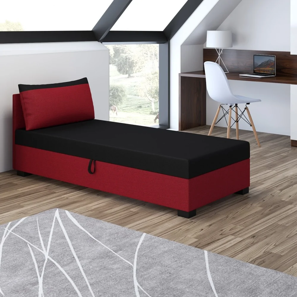 Łóżko Tapczan jednoosobowy z pojemnikiem Uma Łóżko Tapczan jednoosobowy z pojemnikiem Uma